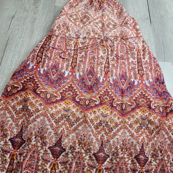 Banana Republic Ramie Backless Maxi Dress Paisley Print - Picture 4 of 8